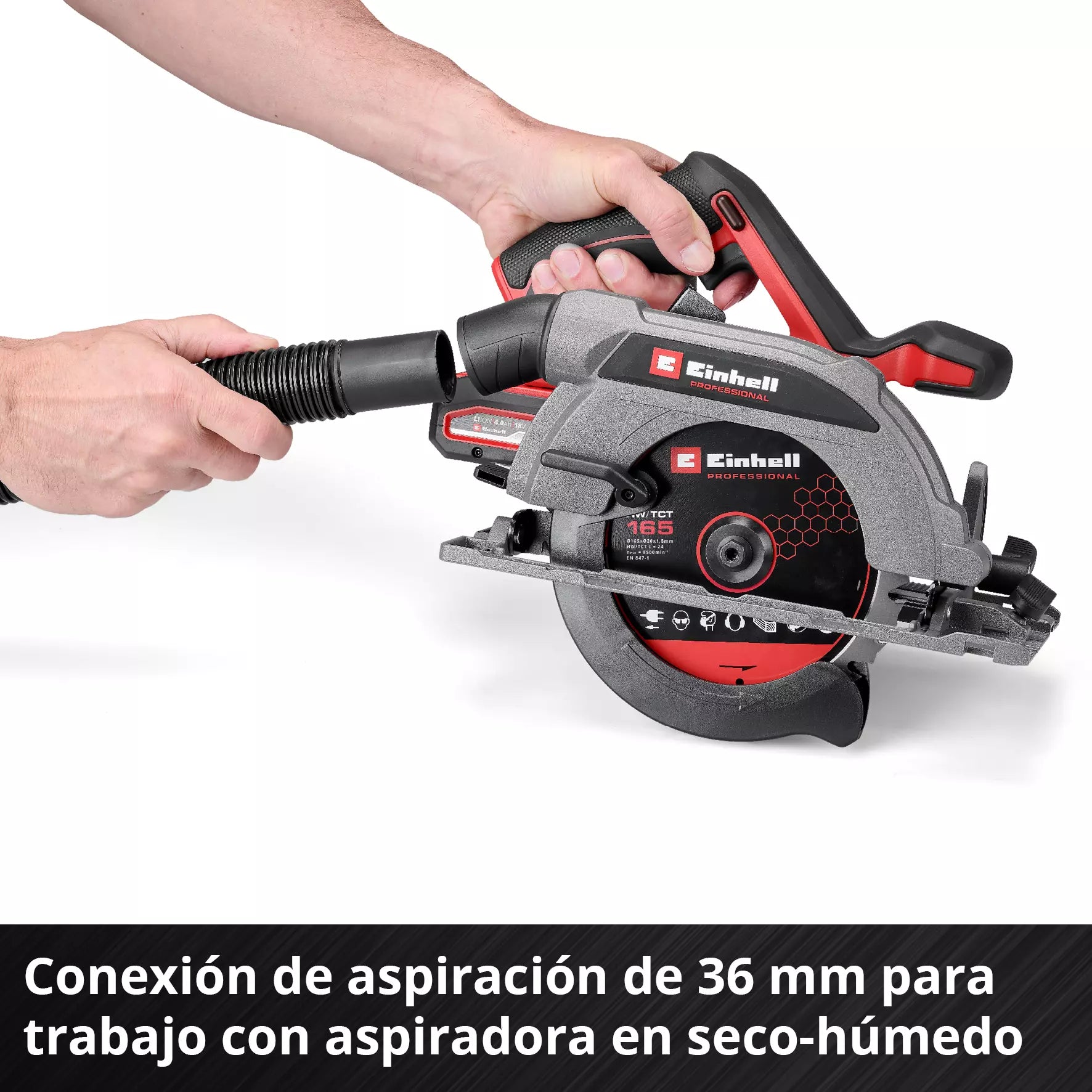 PROFESSIONAL Sierra circular inalámbrica TP-CS 18/165 Li BL - Solo