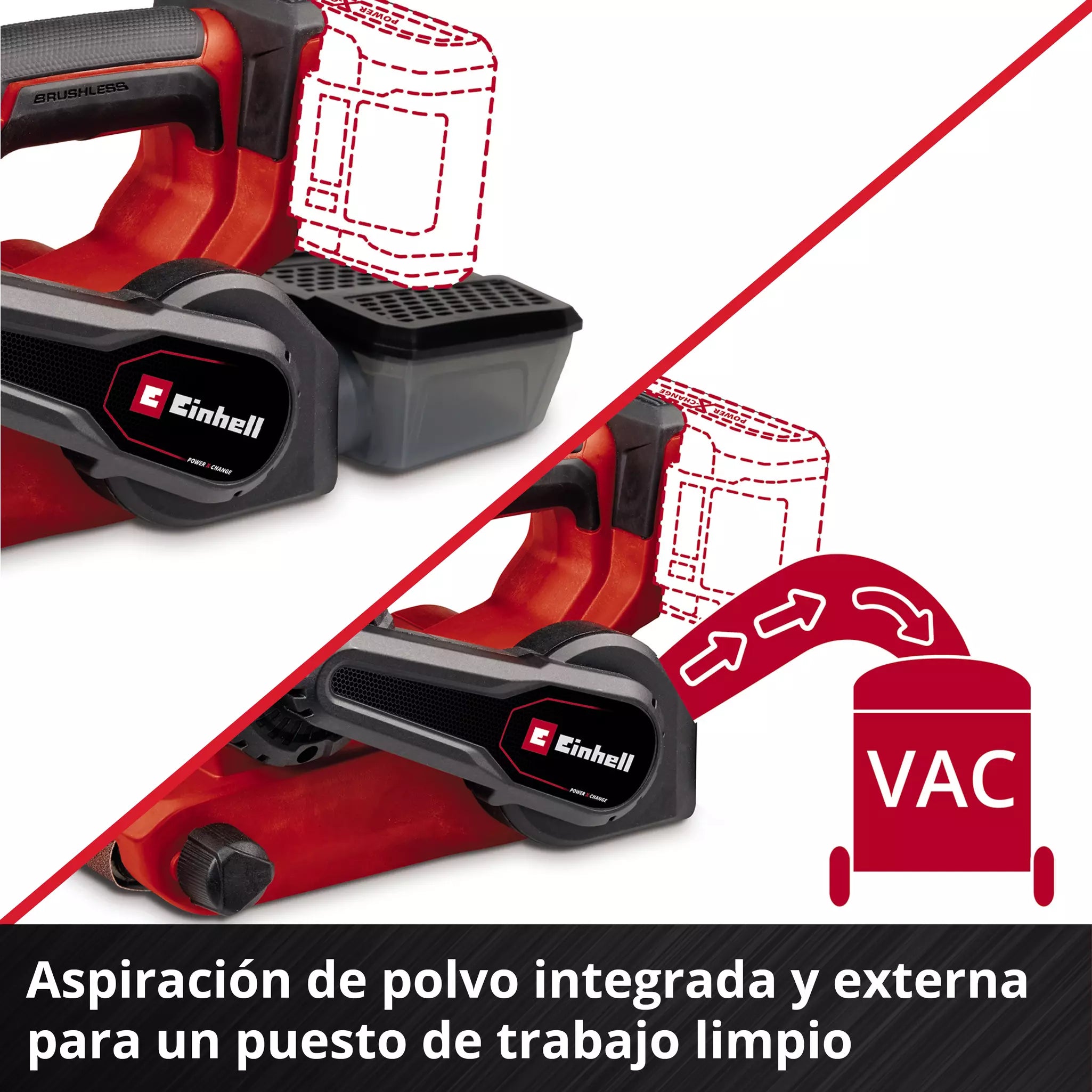 PROFESSIONAL Lijadora de banda inalámbrica TP-BS 18/457 Li BL - Solo