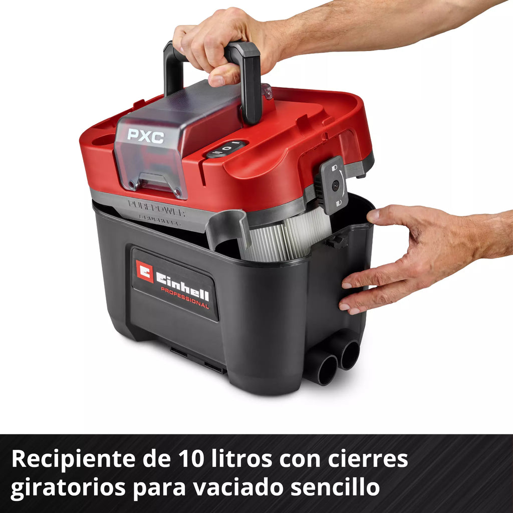 PROFESSIONAL Aspiradora en seco / humedo Inalámbrica TP-VC 18/10 Li BL L-Solo
