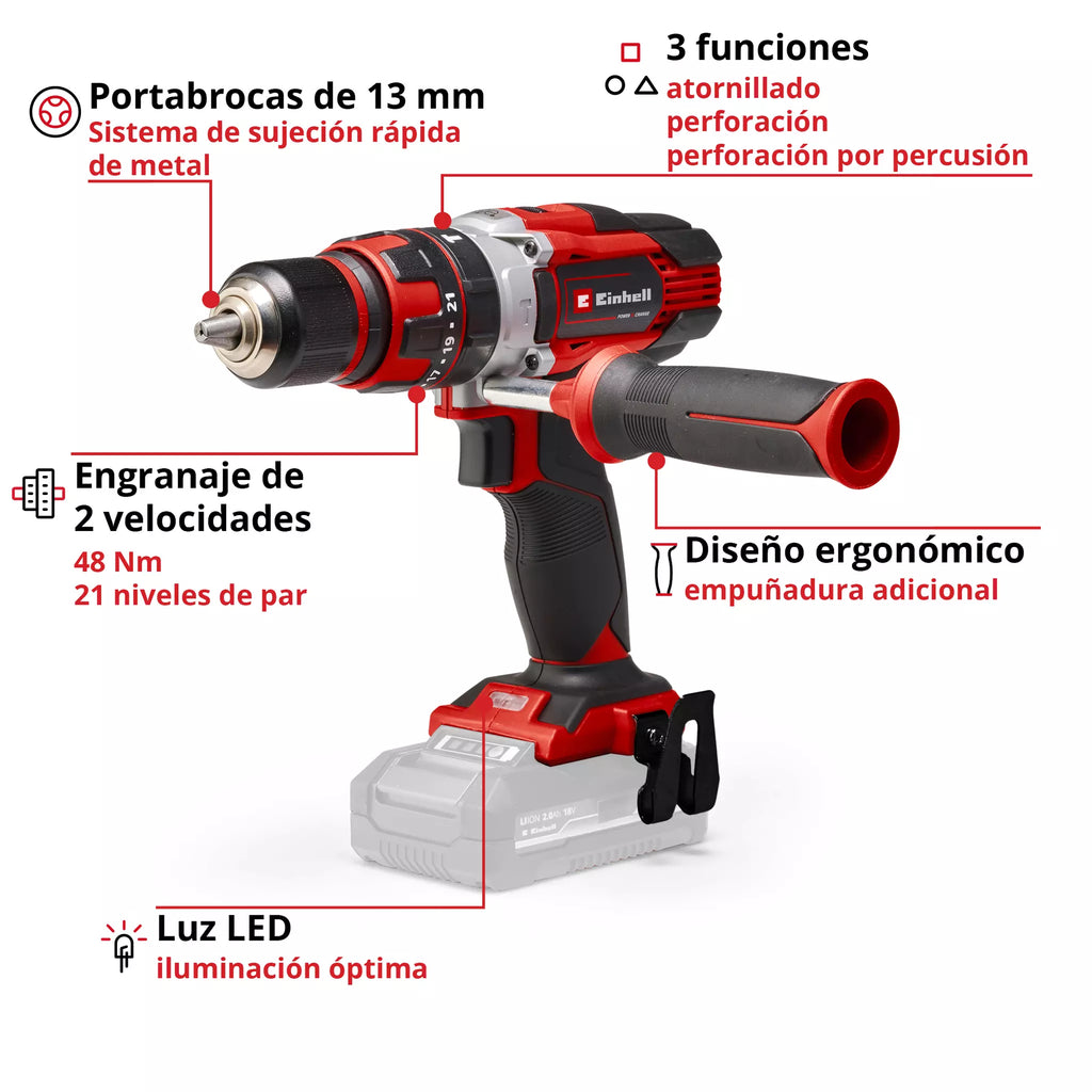 Taladro de impacto inalámbrico TE-CD 18/48 Li-i-Solo