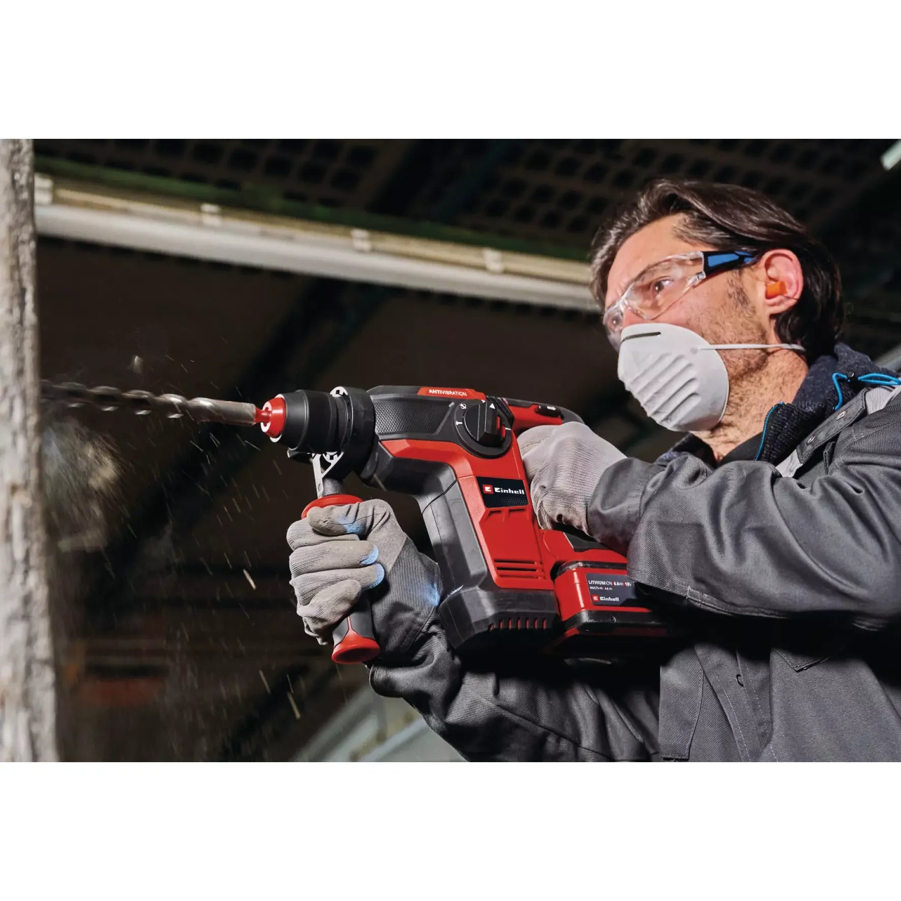 PROFESSIONAL Rotomartillo inalámbrico TP-HD 18/28 Li BL+4 (1x3,0Ah+)