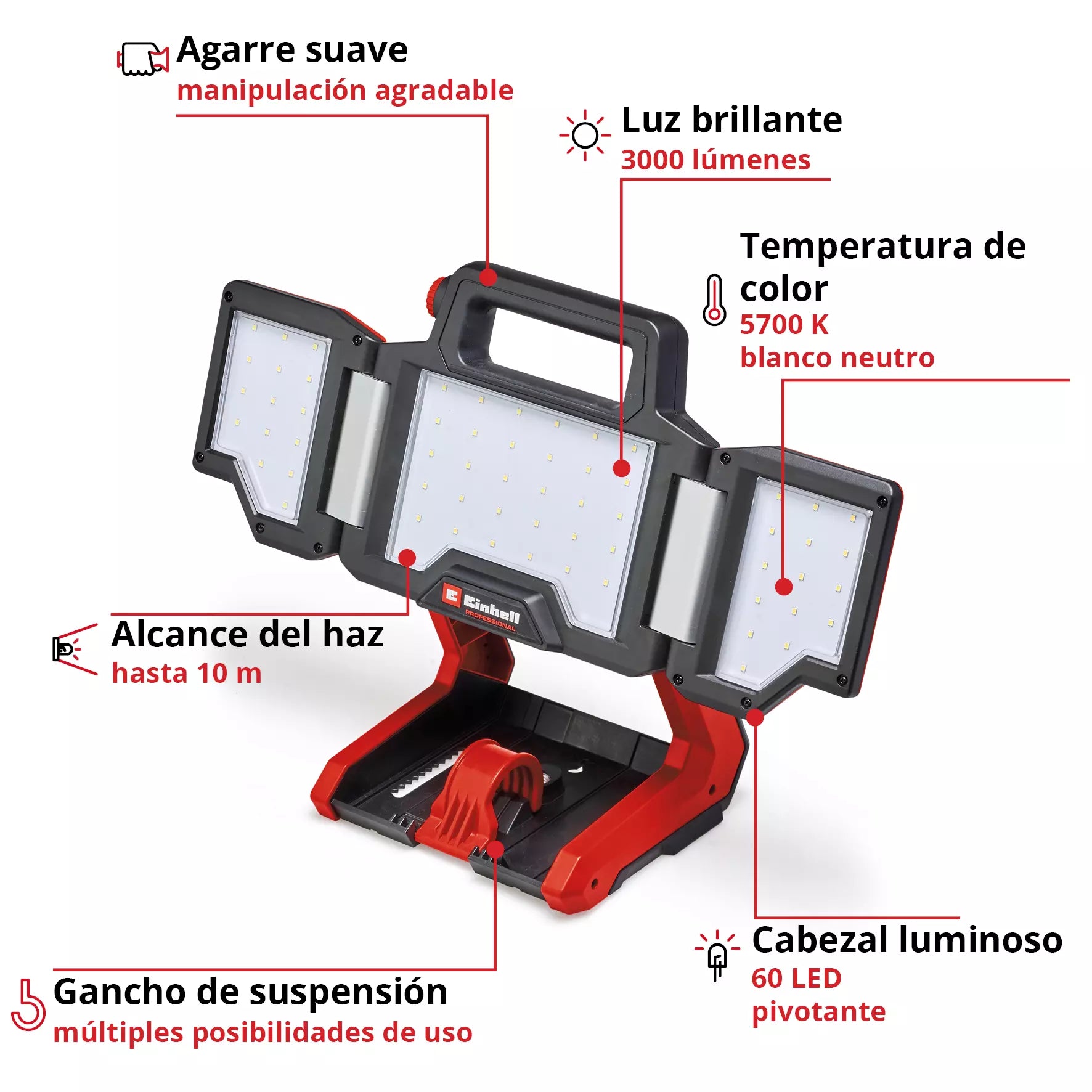 PROFESSIONAL Lámpara inalámbrica TP-CL 18/3000 Li - Solo