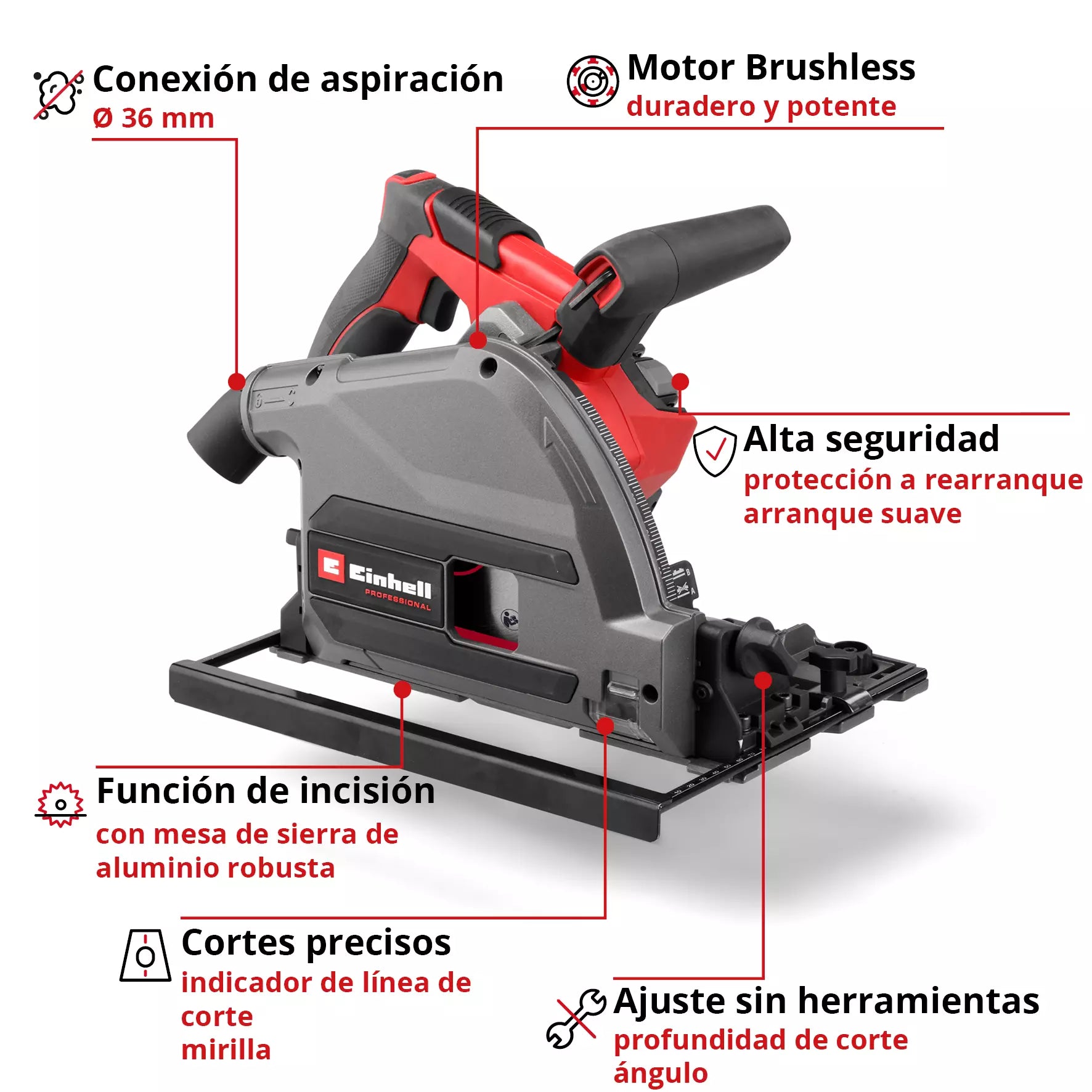 PROFESSIONAL Sierra de inmersión inalámbrico TP-PS 18/165 Li BL - Solo
