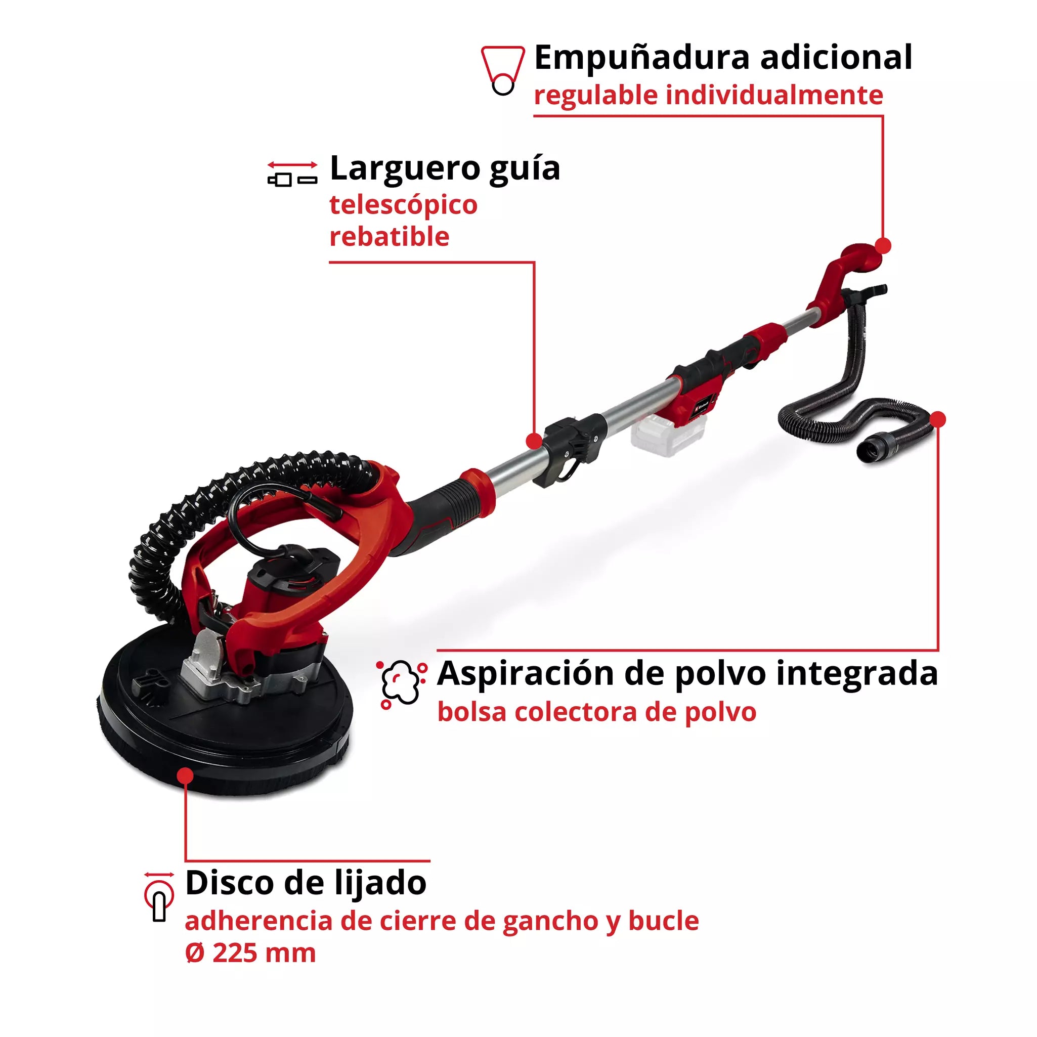 PROFESSIONAL Pulidor de paneles de yeso inalámbrico TP-DW 18/225 Li - Solo